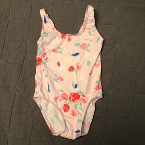 Petit Bateau Baby Girls Pink Floral Bathing Suit